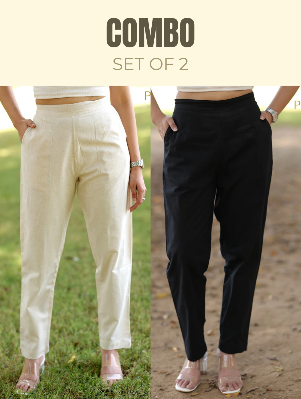 Linen Pants Combo - Linen Pants Combo - Palla Jaipur - Palla Jaipur