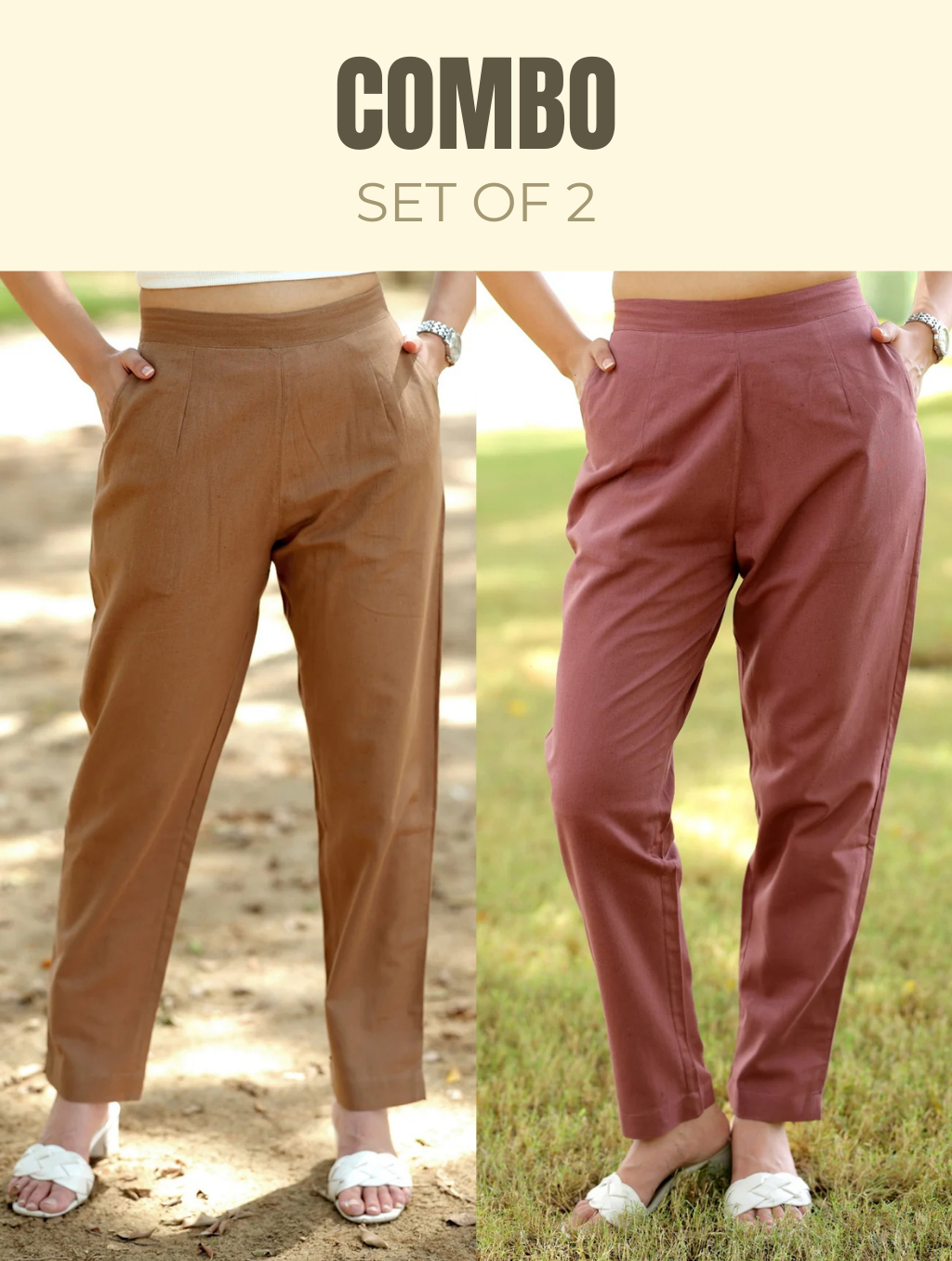 Linen Pants Combo - Linen Pants Combo - Palla Jaipur - Palla Jaipur