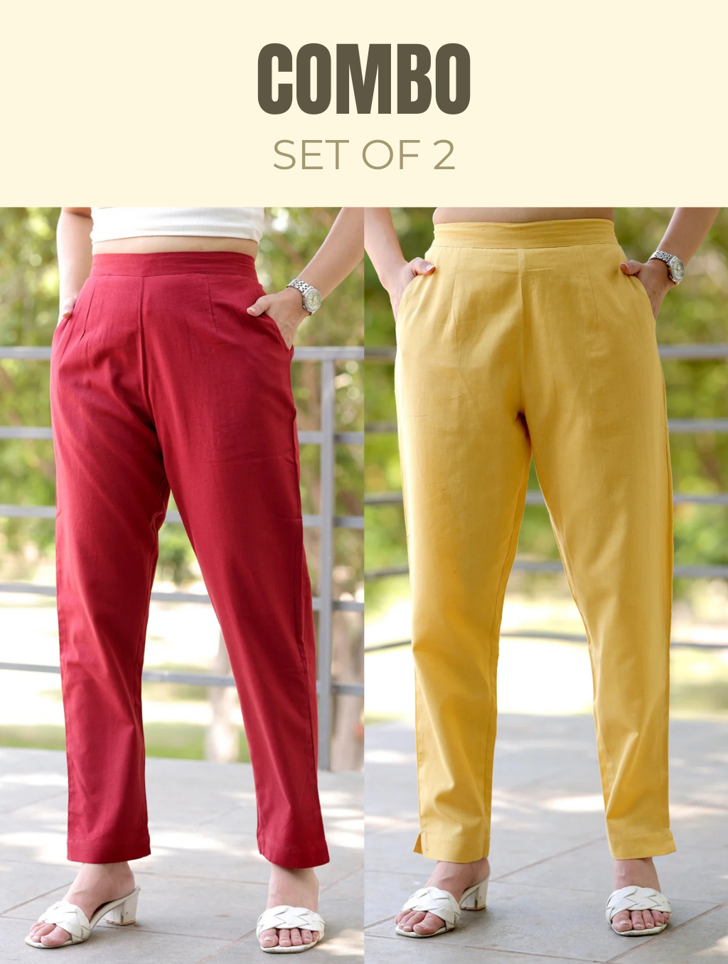 Linen Pants Combo - Linen Pants Combo - Palla Jaipur - Palla Jaipur