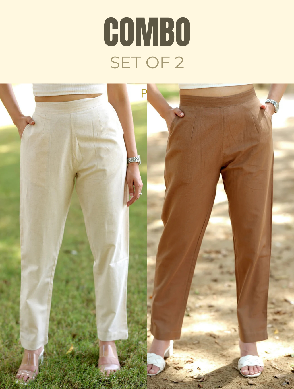 Linen Pants Combo - Linen Pants Combo - Palla Jaipur - Palla Jaipur