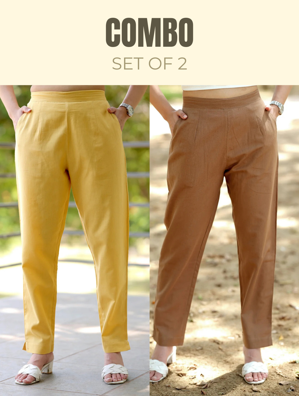 Linen Pants Combo - Linen Pants Combo - Palla Jaipur - Palla Jaipur