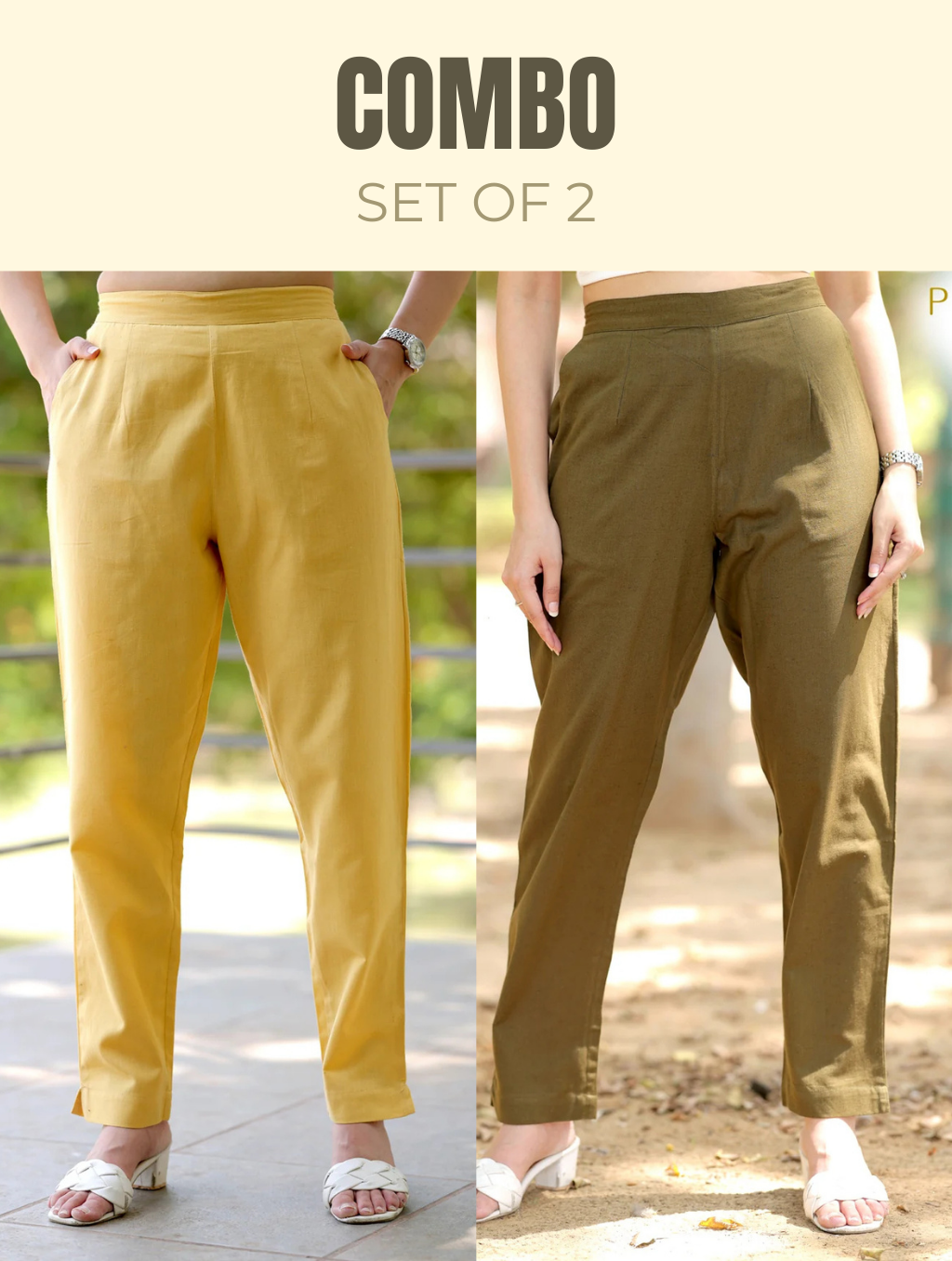 Linen Pants Combo - Linen Pants Combo - Palla Jaipur - Palla Jaipur