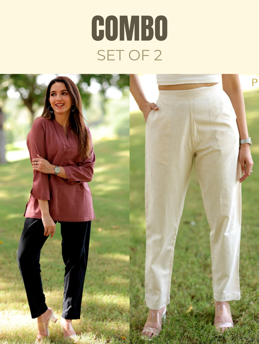 Short Kurti & Pant Combo - Short Kurti & Pant Combo - Palla Jaipur - Palla Jaipur